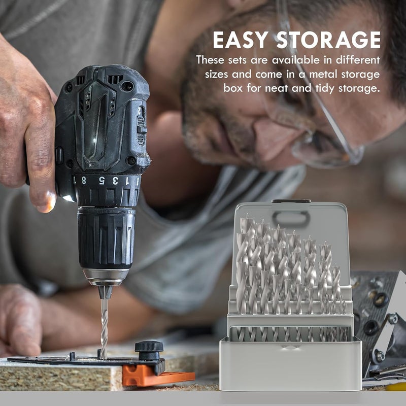 MACXCOIP Brad Point Wood Drill Bit Set, 29Pcs HSS Drill Bit Set with Double Flutes Design for Carpenter Woodworking and All Types of Wood (1/16" - 1/2") - Image 5